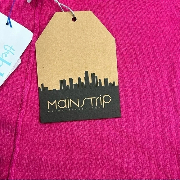 NWT Main Strip Hi Lo Sweater Women’s Small‎ Fushia Style LL20346 Side Slits - Picture 4 of 9